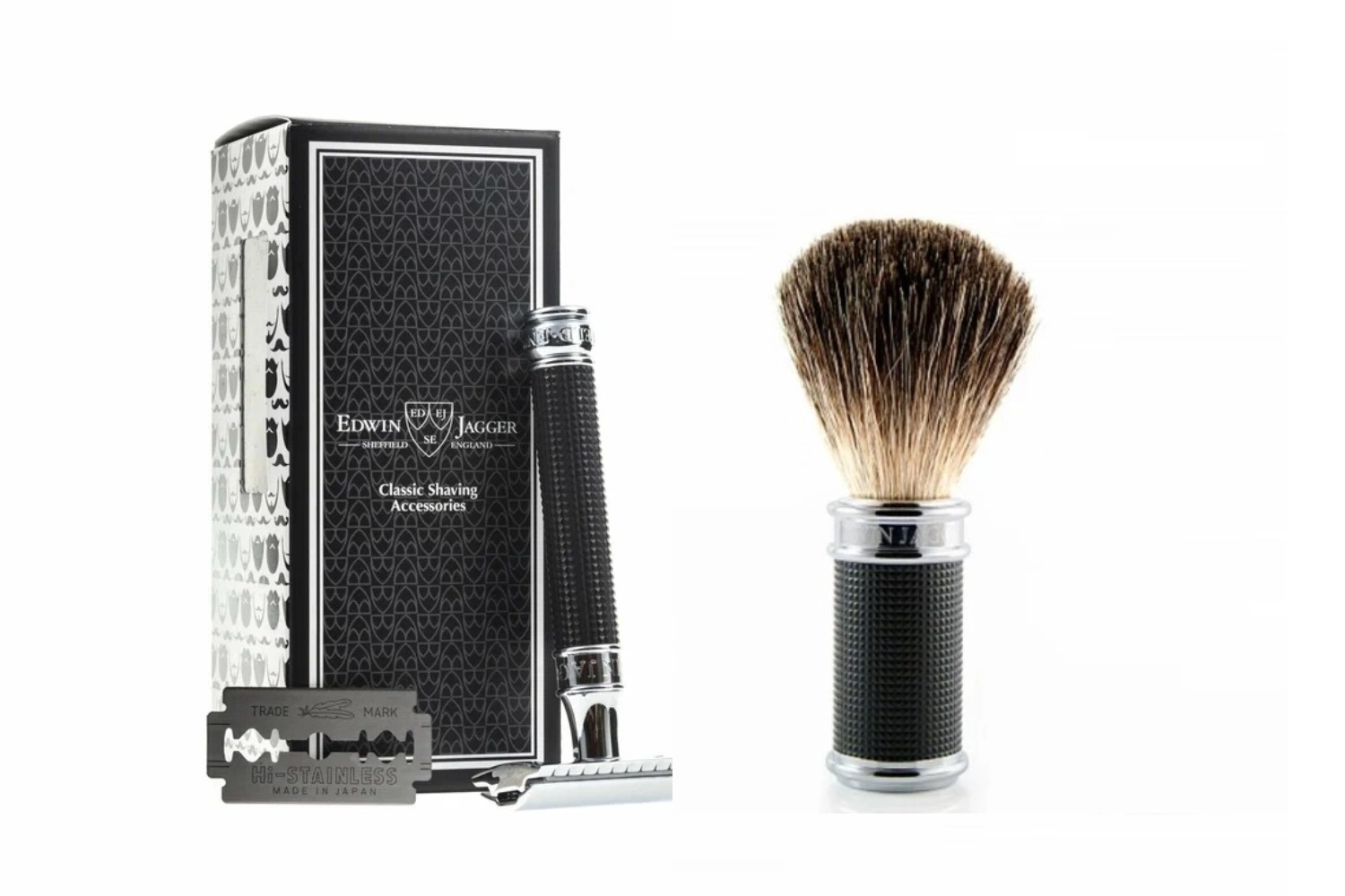Edwin Jagger Black Chrome 3D Diamond DE